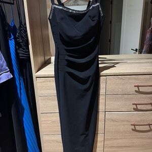 Chiara Boni black fitted evening gown